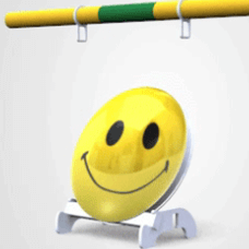 Photo produit motif smiley jaune version sur position oblique