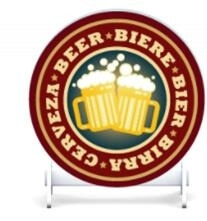 Photo produit Soubassement rond motif bière