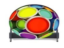 Photo produit Soubassement mini ovale motif pot de peinture