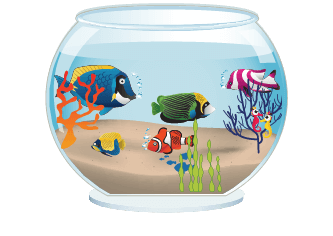 Soubassement aquarium effet 3D