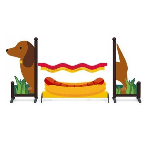 Obstacle de CSO complet Hot Dog