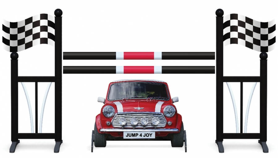 Obstacle de CSO complet Mini et chandeliers drapeaux