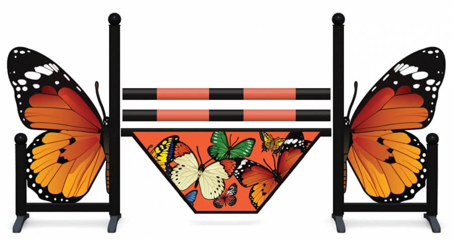 Obstacle de CSO complet Papillons et V