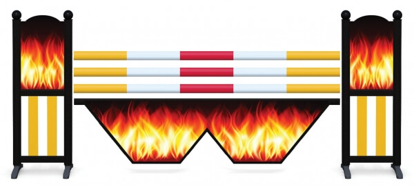 Obstacle de CSO complet Feu et W