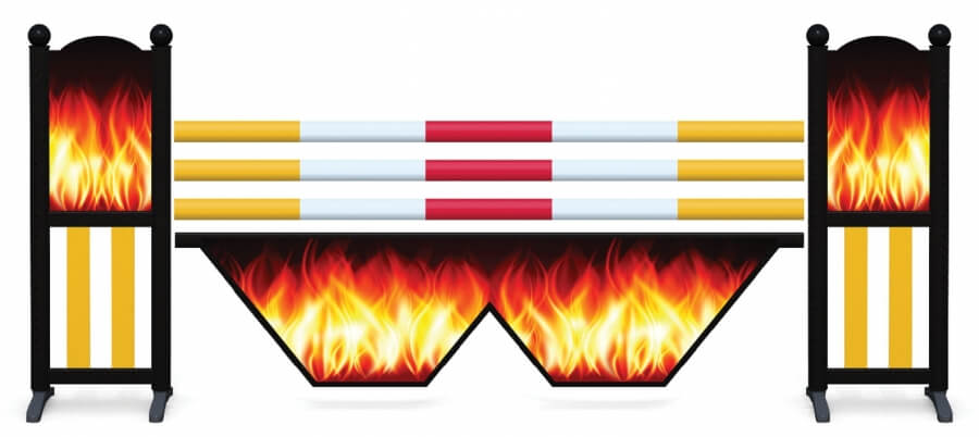 Obstacle de CSO complet Feu et W