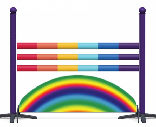 Obstacle de CSO complet demi lune Arc en ciel