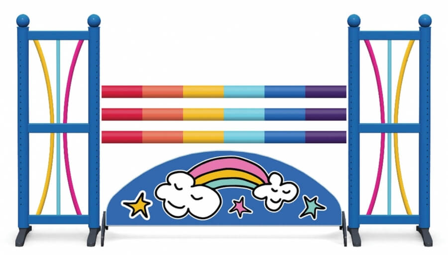 Obstacle de CSO complet demi lune Nuages