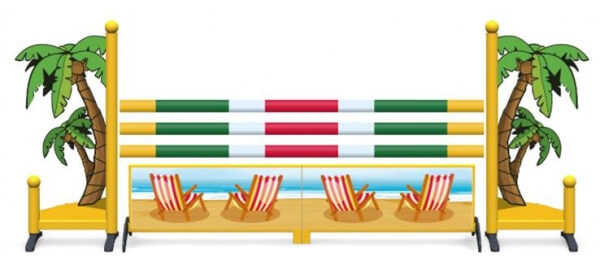 Obstacle de CSO complet Palmier
