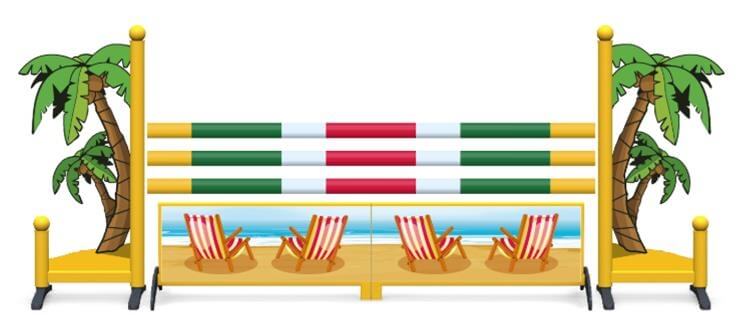 Obstacle de CSO complet Palmier