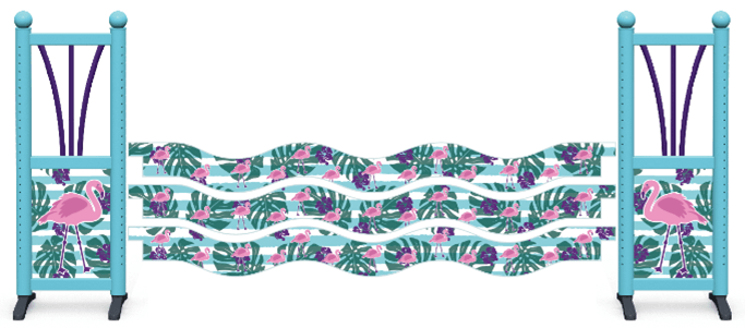 Obstacle complet CSO Flamant Rose