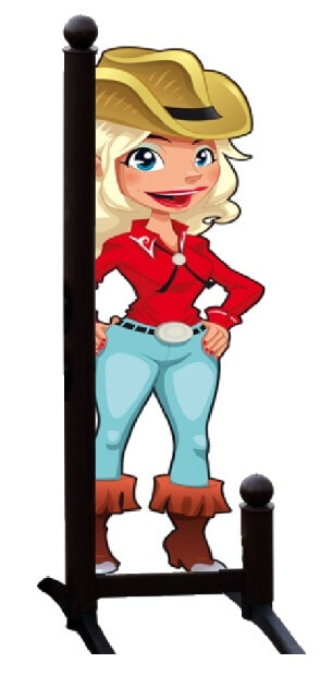 Chandelier Cow Girl