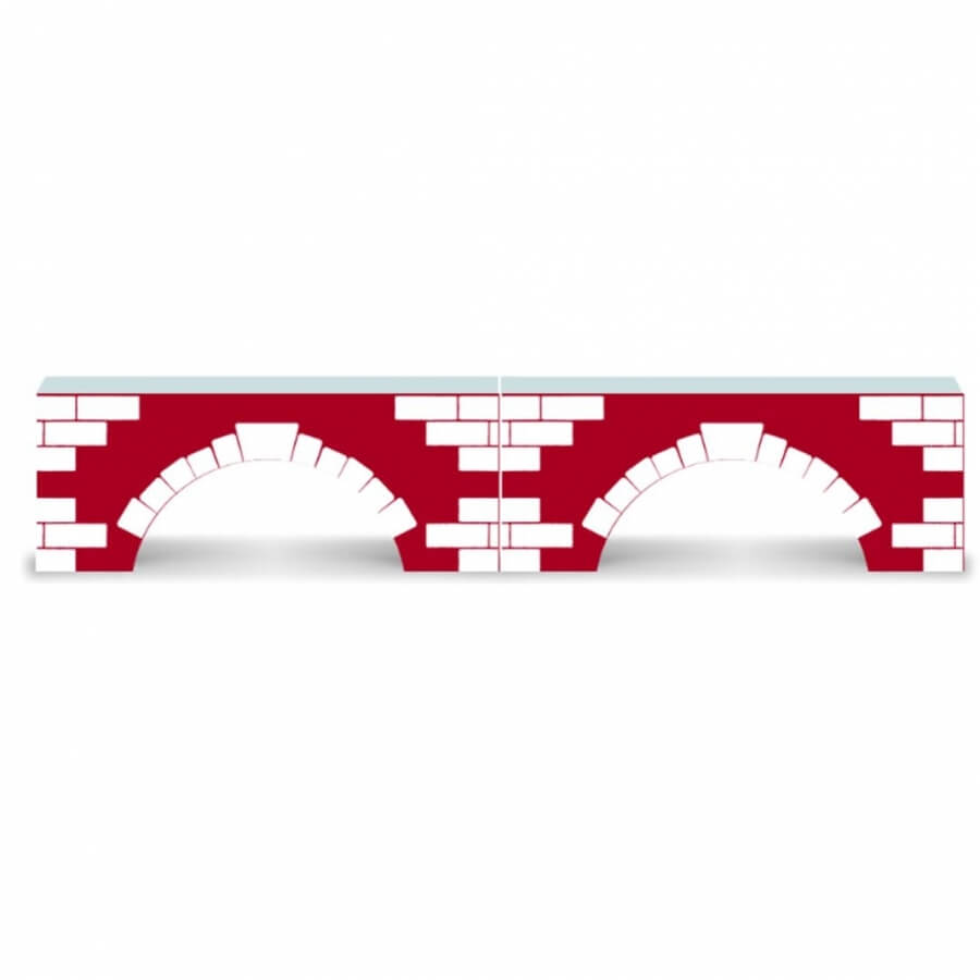 Photo produit Pont viaduc motif briques partielles rouges foncé matériel de CSO