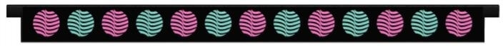 Photo produit Palanque motif dunes rose bleu ciel sur fond noir